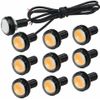 10pcs Small Amber LED Black DOME Motorcycle-Cho