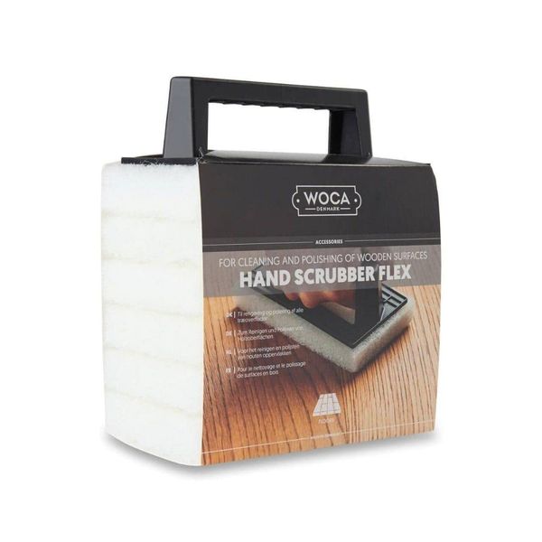 Woca Hand Scrubber Flex Kit with 5 White Polishing Pads