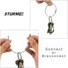 24 Pack 2" Aluminum D-Ring Carabiner Clips Spring Loaded Gate Keychain & Camping