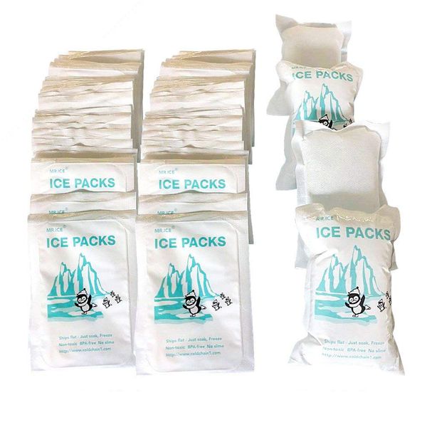 Shipping Ice Packs Reusable Small Dry Ice Pack Sheets 48 PCS, Ice Pack for Shipping Frozen Food Keep Food Fresh and Beverage Cold, Frozen Gel Packs Ice Brix for Coolers, 3.5 oz Capacity, 4.7" x 3.3"