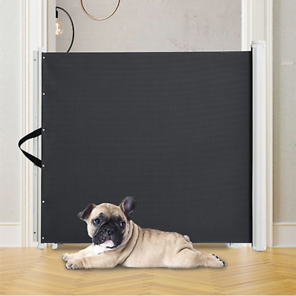 Pet Safety Barrier Gate, Retractable with Flexable Mesh 45.25" L x 32.5"