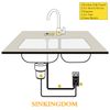 SINKINGDOM SinkTop Air Switch Kit with Chrome Long Button(Brass Cover) for Garbage Disposal