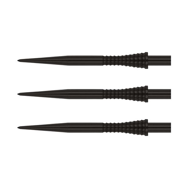 RED DRAGON Raptor GT Black Gripped Specialist Dart Points - 1 Set Per Pack