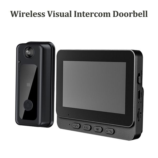 4.3" IPS Screen 2.4GHz Wireless Visual Intercom Doorbell BT for Villa Home U6U8