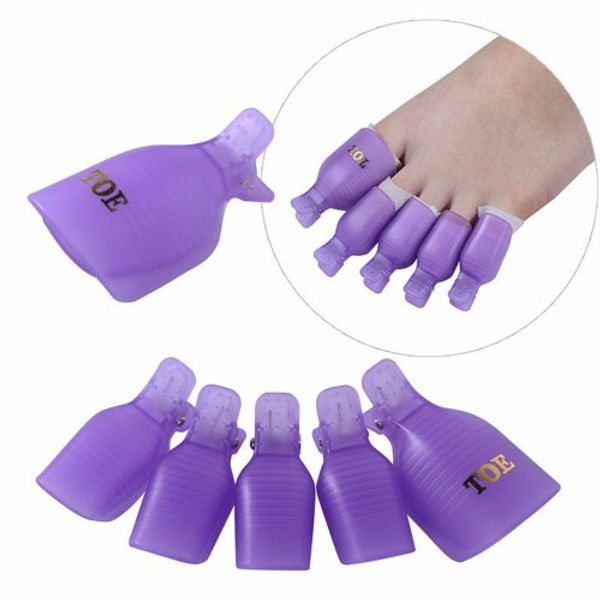 Gel Nail Removal Soak-off Clip Pedi Set of 5 Bora