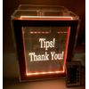 Personalized Tip Box Raffle Fund Raiser Donation Jar Engraved Light Changing LED