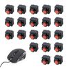 YANYULI Mute Button, Mouse Microswitch, 20 Pcs Mouse Button, Replacement, Dedicated Maintenance Parts, Silent, Push Button Switch, Small Switch, Instant Tact Switch, Wireless Mouse, Wired Mouse
