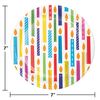 Bright Birthday Dessert Plates, 8 ct