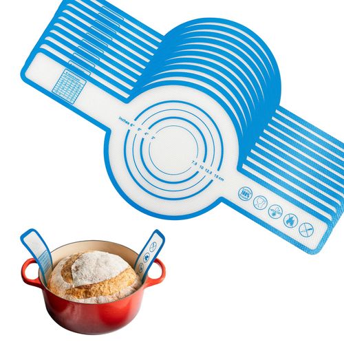 BYZCYSG Silicone Bread Sling for Dutch Oven, 10-Piece Set, Non-stick Baking Mat with Handles, Heat Resistant - 0.7mm Thick, Non-Toxic, Heat-Resistant up to 500°F