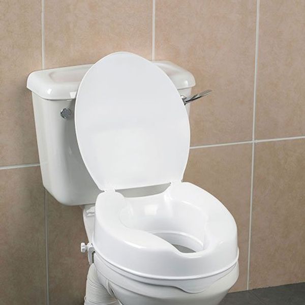 Savanah Raised Toilet Seat with Lid - 2 Inch Healthcare