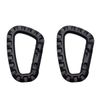 2 Pack Tactical Clip D Shape High Spring Strength Plastic Buckle EDC Tool for Molle bag backpack/Keychain
