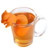 iNeibo Kitchen Squirrel Tea Infuser - Super Cute Silicone Loose Leaf Herbal Tea Strainer Filter Diffuser For Large Cup - Easy To Make Tea