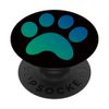 Teal Blue Gradient Dog Paw Print PopSockets Adhesive PopGrip