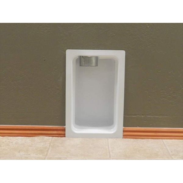 Dryer Vent Box Metal White with Trim Ring for 2x4 Wall