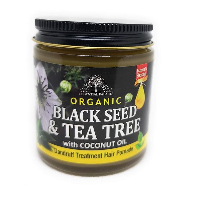 100% Organic Black Seed & Tea Tree, Coconut Oil Hair Pomade - Dandruff Treatment
