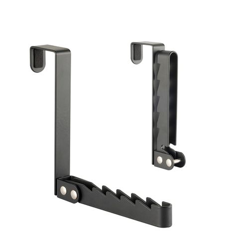 TASEVO Over The Door Clothes Drying Rack, 2 Pack All Metal Over Door Clothes Hanger, Thickness Adjustable, Collapsible, Portable, Space-saving Organizer, Fit 1 2/5‘’ Doors (black)