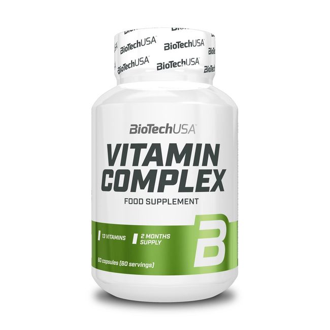 BioTechUSA Vitamin Complex, Nahrungsergänzungsmittel in Kapseln mit einem optimalen Multivitamin- und Mineralstoffgehalt, 60 Kapseln