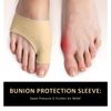Asheyya 1 Pair Big Toe Support, Metatarsal Support for Correction Toe Shape (Beige & L)