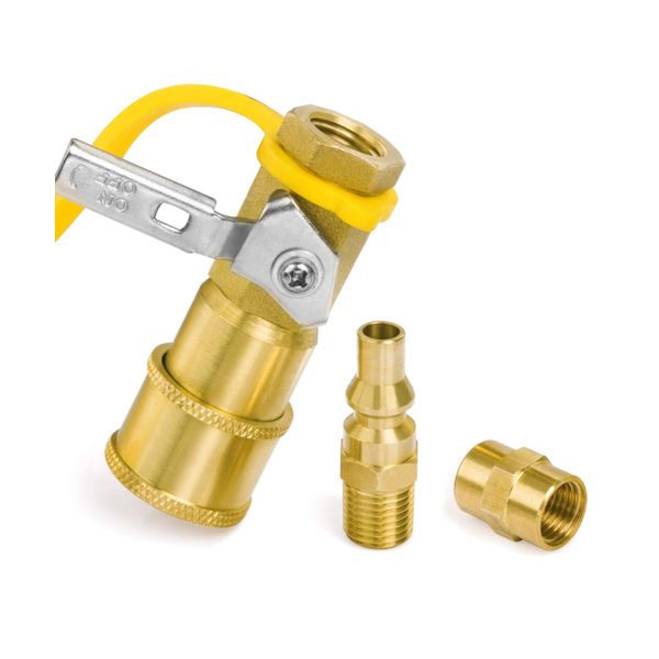 GASPRO Low Pressure Propane Quick Connect Fittings Kit - 1/4 Inch LP Gas Connections for Easy RV and Camping Propane Systems Integration