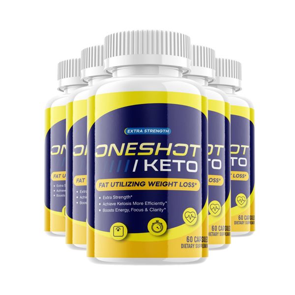 5-Pack One Shot Keto Pills, OneShot Keto All Natural Dietary Supplement -300 Cap