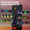 Programmable LED Sign for Car, Flexible LED Matrix Panel, Window LED Display, 5.0 Bluetooth App Control, DIY Text, Patterns, Animations (14.72" x 3.62")