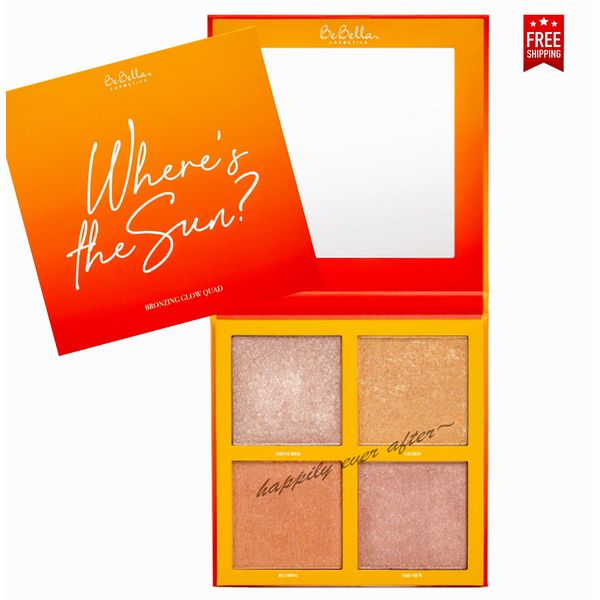 Be Bella Where's the sun? Bronzing Glow Quad Palette, Authentic, USA Seller