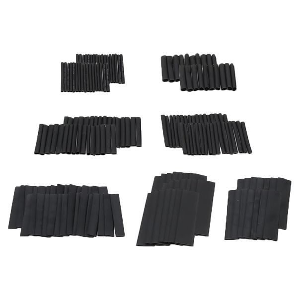 254pcs Heat Shrink Tubing Kit For Wires,Black Electric Insulation Heat Shrink Wrap Cable Sleeve Heat Shrink Sleeving Shrink Ratio 2:1 Ideal Sleeve Tube For Professional Repair And Diy Work.