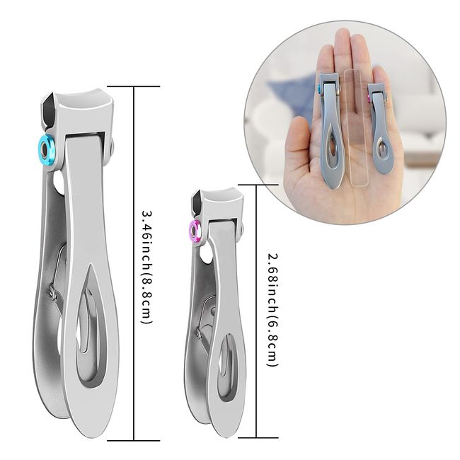 Nail Clippers Set,Fingernail Toenail Clippers for Thick Nails,Nail Clipper  for Adult Men Women Seniors