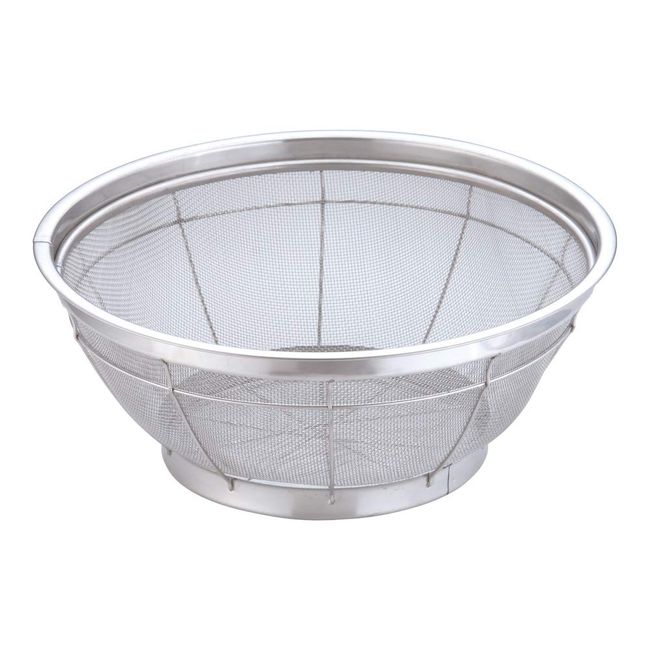 Endoshoji AZL4337 Strainer, Commercial Use, Shallow Type, New Mammoth, 14.8 inches (37.5 cm), Stainless Steel, Made in China