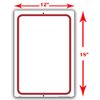 Warning Do Not Enter Construction Area | Single-sided Parking Sign | 12"W x 18"H