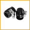 Partuto 2pcs AN6 Hex Black Car Hose Finisher Clamp Adapter Fitting Replacement
