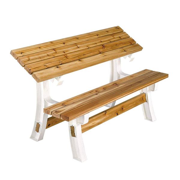 2x4basics 90110ONLMI 90110 Flip Top BenchTable, Bench, Patio Table, Sand