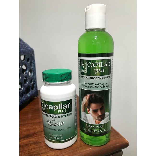 Set Capilar Plus prevent hair loss biotin anti - androgen system caida cabell0