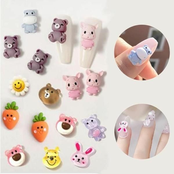 Nail Art Cute and Pretty Character Parts 30 Types 2 Each (W8F72C6)