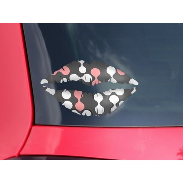 Lips Decal 9x5.5 Locknodes 04 Pink