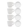 Update International 3 oz Ceramic Tiara Espresso Cup and Saucer Set 2 Pack