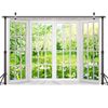 LYWYGG 8X6 Spring Backdrop Window Spring Scenery Backdrops Window Forest Photography Background cp-472