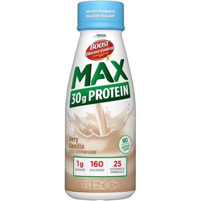 BOOST Glucose Control Max 30g Protein Nutritional Drink, Very Vanilla, 11 Fl Oz