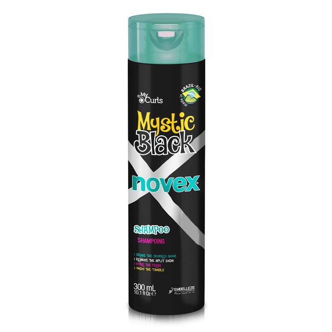 NOVEX Mystic Black Shampoo For Frizz-Free Control, 10.1 Fo Oz Bottle