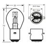 1x Ring BA20D 6v 35/35w Bosch Headlamp Headlight Bulb - R393