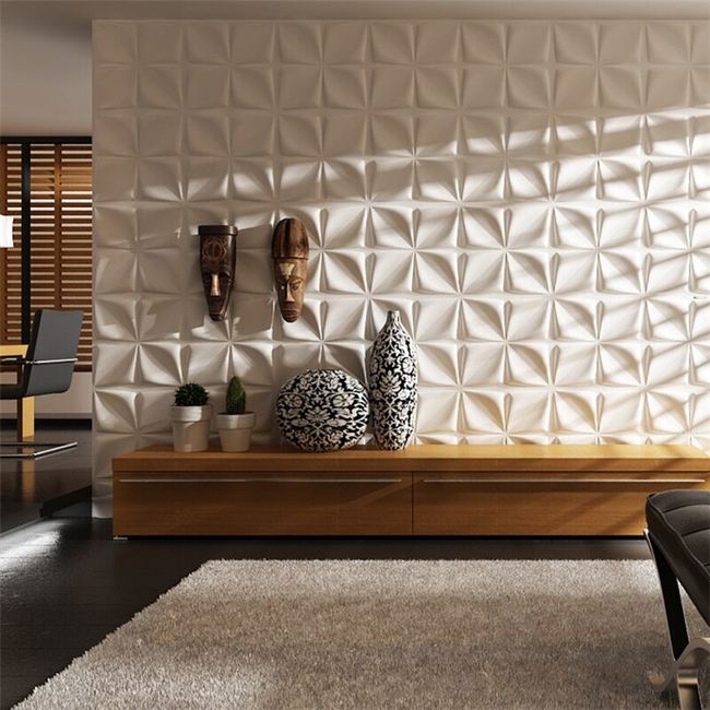 12pcs 50cm 3D wall Panels tiles Mold Wall Stone Wall Art Decor Non  self-adhesive 3D Wall Sticker Living Room 3d Wallpaper Mural