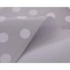 Vinylla Polka Dot Silver Easy Wipe Clean PVC Tablecloth, 140x180cm