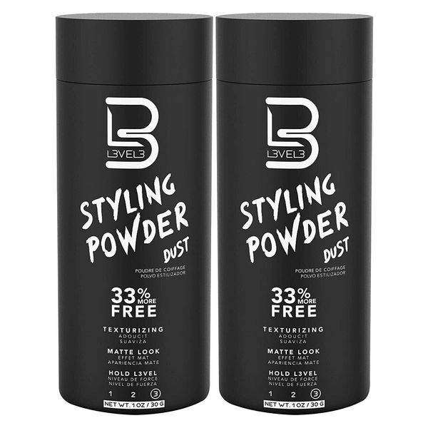 L3VEL3 Styling Powder Dust /Texturizing/Matte Look/Hold Level 3 (2 Pack)