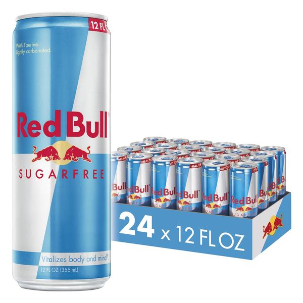 Red Bull Energy Drink, Sugar Free, 12 Fl Oz (24 Pack)