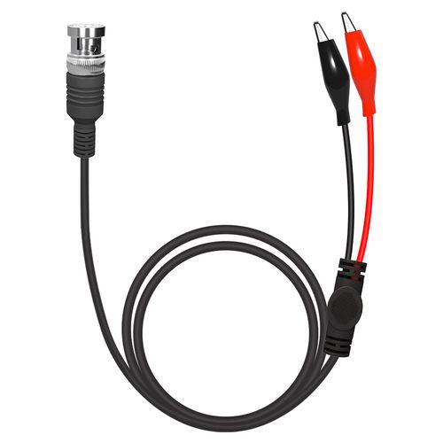 Cleqee 110cm BNC Male Plug Test Lead Test Cable Oscilloscope Test Cable BNC Test Lead BNC Male to Dual Pure Copper Alligator Alligator Clip for Electronic Testing Probe Wire