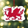 CafePress Welsh Dragon Scroll Ornament 4" x 2.75"