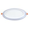18w Round LED Ceiling Mood Light Panel Cool White with 6w RGB Colour Changing Ambient Ring Remote Controlled