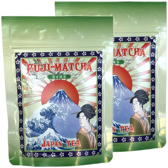 Matcha Powder, Fuji Matcha, 1.8 oz (50 g) x 2 Bag Set, Sugamo Tea House Sannenen