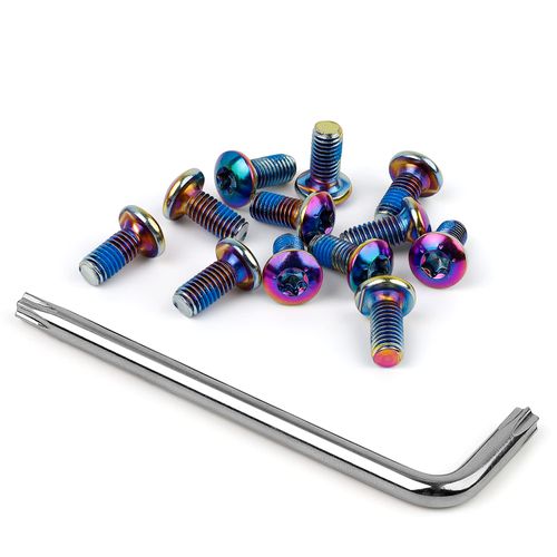 Pack of 12 Brake Discs Screw, DEANKEJI M5 x 10 mm Brake Disc Screw, T25 Brake Disc Screws, Suitable for Mountain Bikes, Mountain Bikes, etc