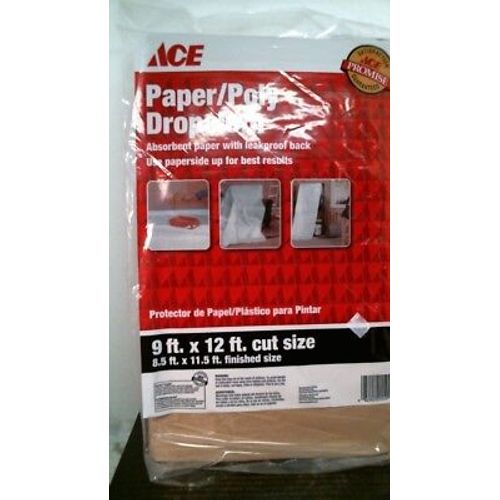 ACE 21550 Paper/Poly Drop Cloth, 9' x 12', FREE SHIPPING